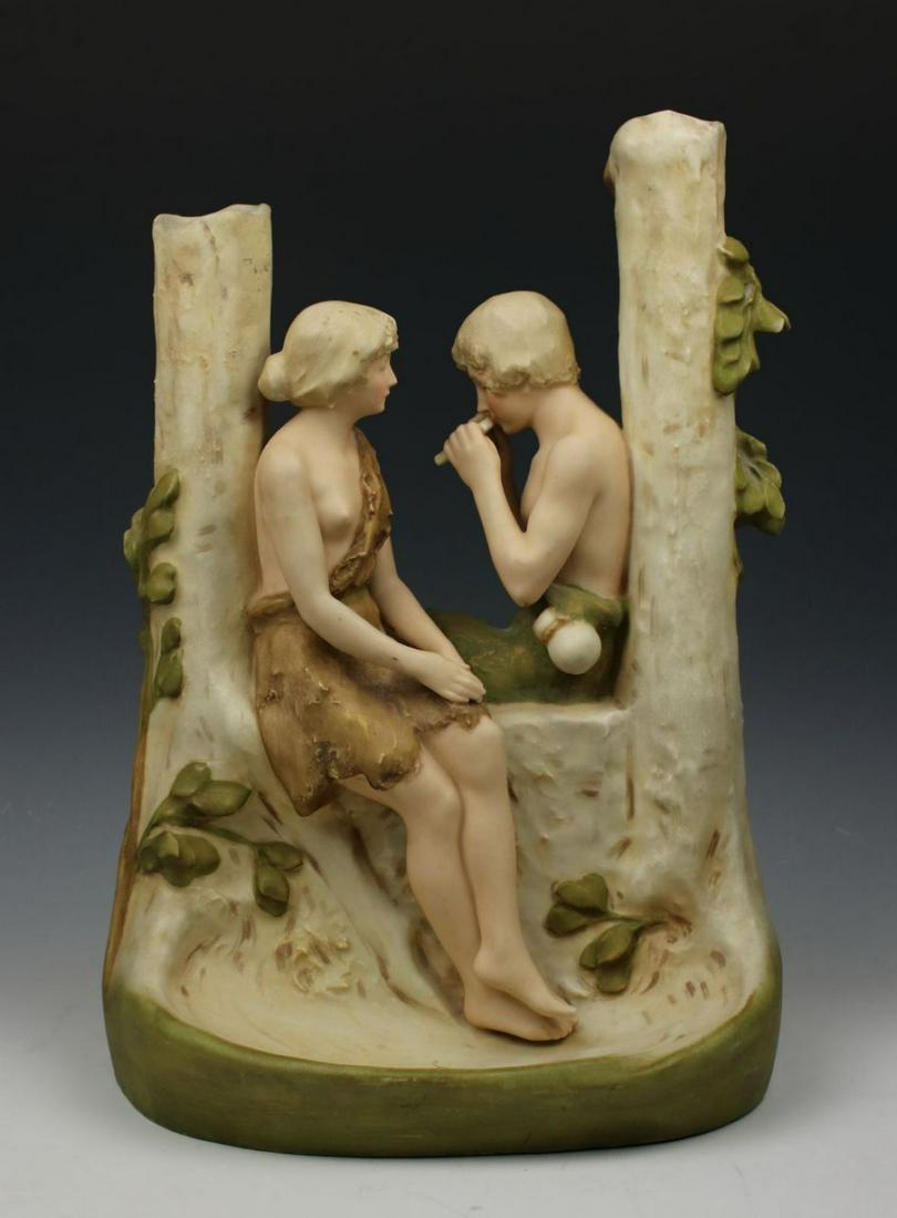 Royal Dux Figural Vase with Man and Woman (1 of 10)