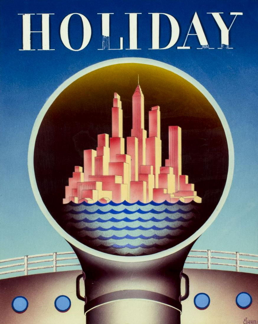 Herbert Jahn (German,1918-2001) gouache painting (1 of 12)