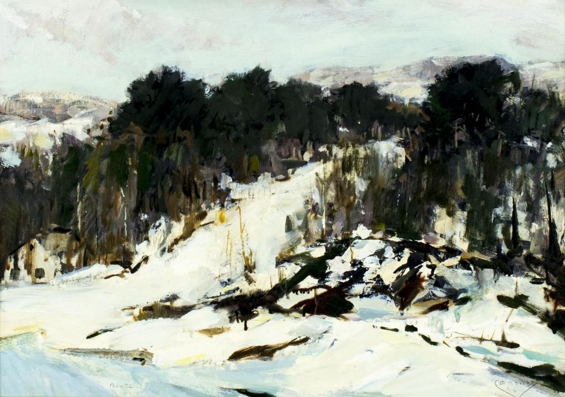 Jay Connaway (ME,AZ,IN,1893-1970) oil 2-sided (1 of 10)