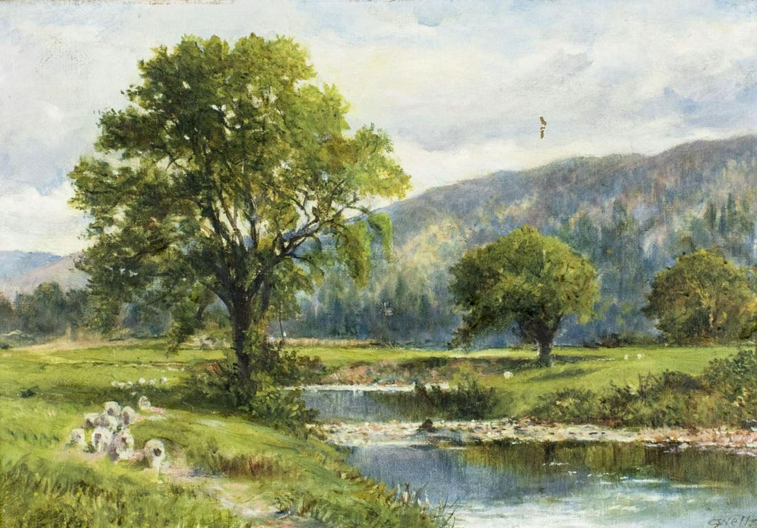 George Wells (UK,fl 1842-1888) oil painting antique (1 of 16)