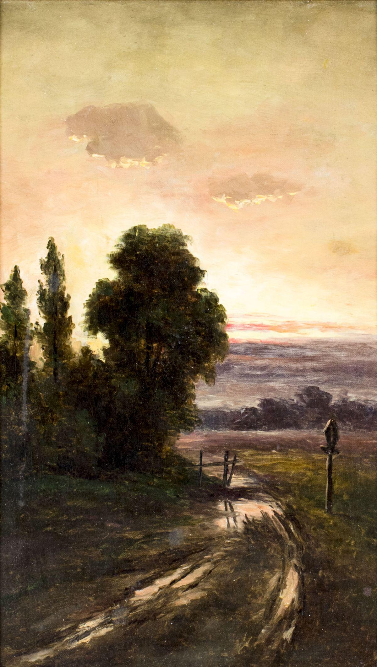 Antique 19C American oil painting Landscape (1 of 12)