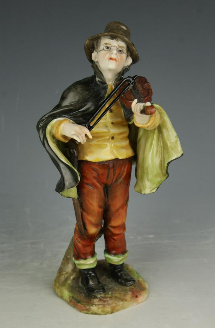 Dresden Volkstedt figurine "Man with Violin" (1 of 10)
