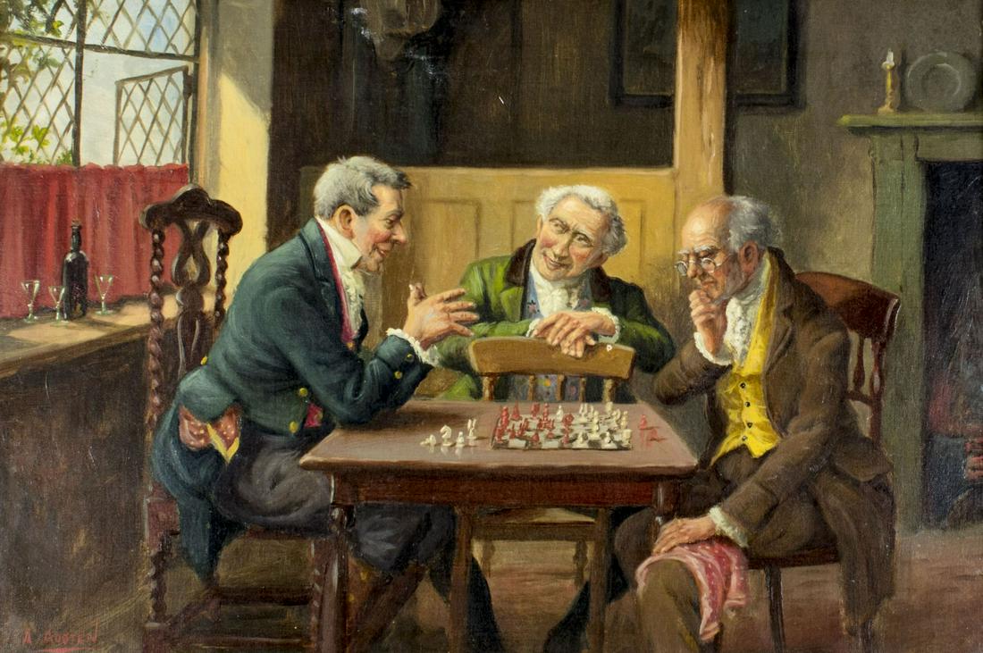 Alexander Austen (UK,1859-1924) oil painting antique (1 of 12)