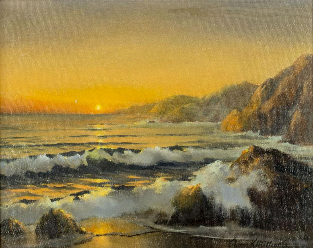 Gloria K Williams (CA,20C) oil painting antique (1 of 12)