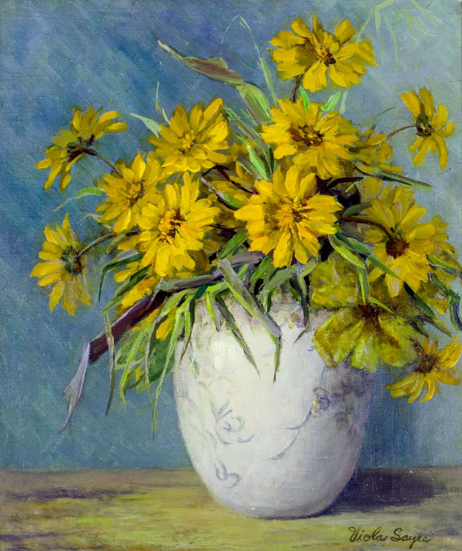 Viola Sayre (CA,IA,1883-1975) oil painting (1 of 11)