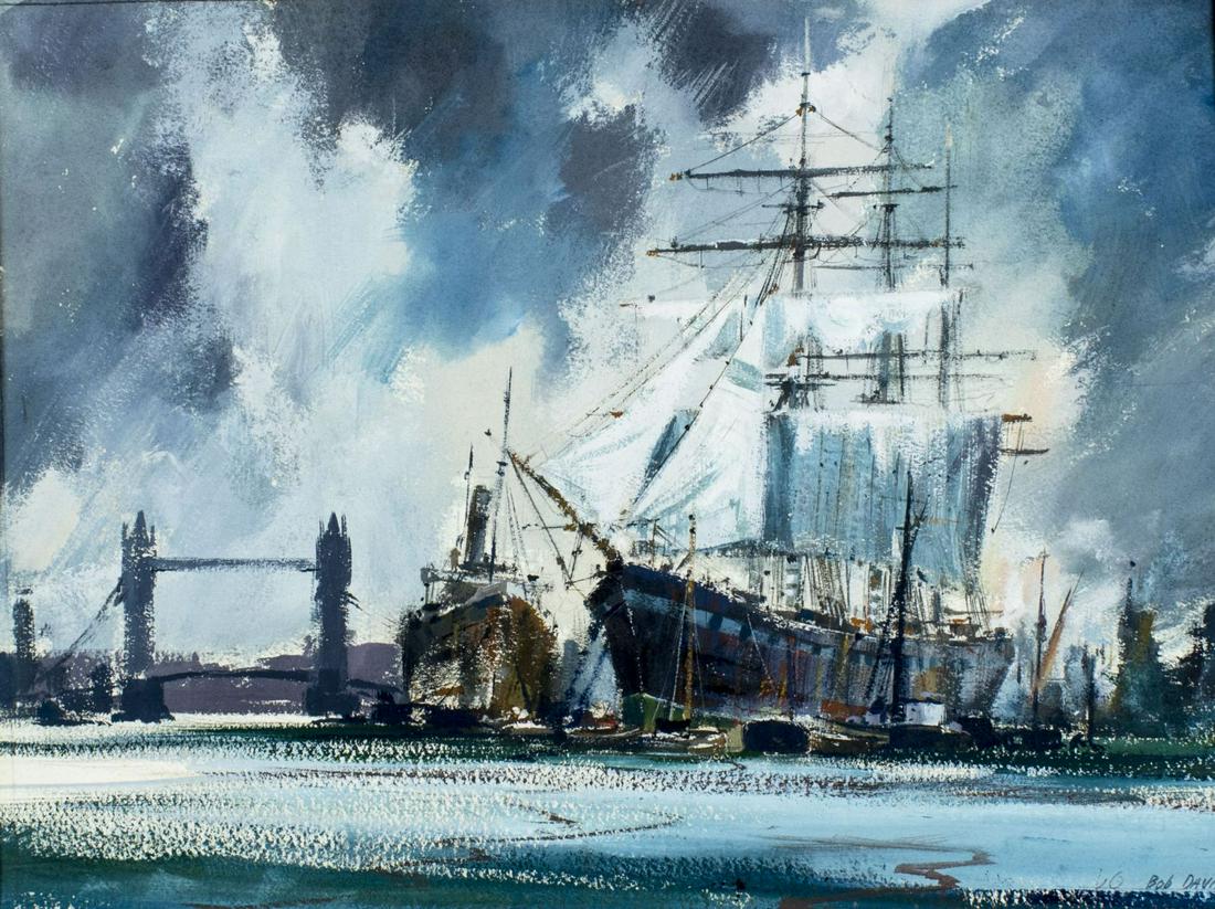 Bob Davis (OR,CA,OK,20C) pastel painting antique (1 of 12)