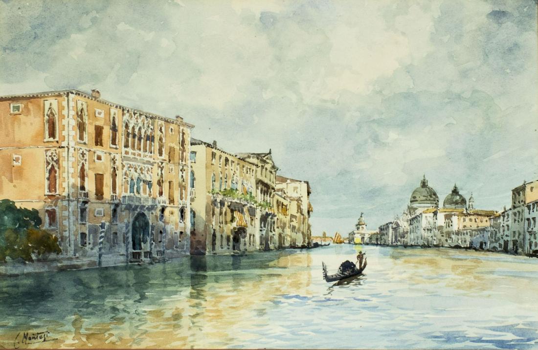 Carlo Antonio Montesi (Italy,1920-?) watercolor (1 of 12)