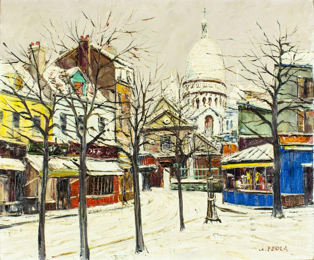 Charles Feola (French,1917-1994) oil painting (1 of 18)