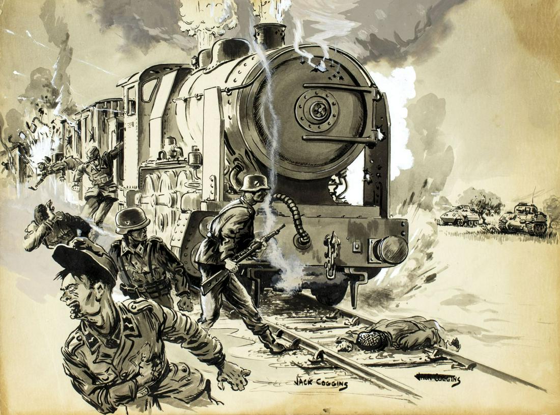 Jack Coggins (NY,PA,UK,1911-2006) gouache painting (1 of 17)