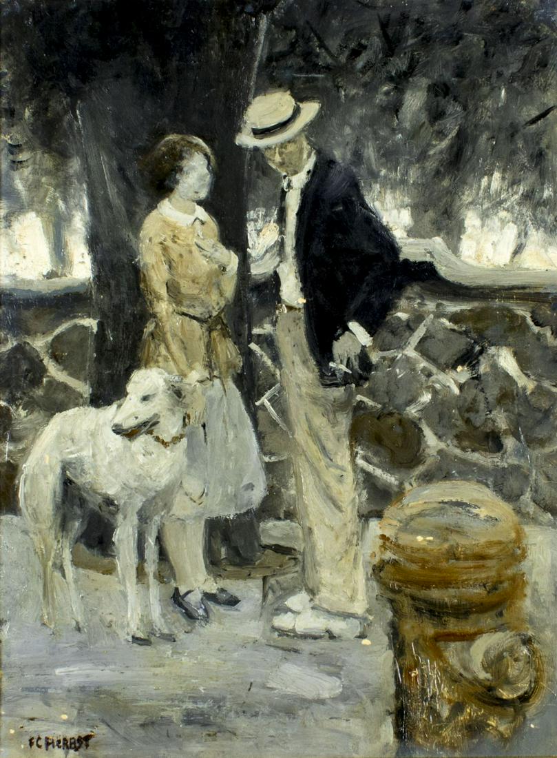 Frank Herbst (PA,IL,Egypt,1912-1970) oil painting (1 of 16)