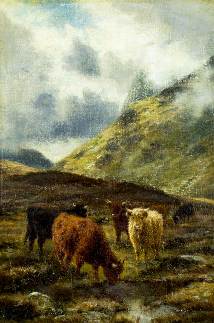 Louis Bosworth Hurt (UK,1856-1929) oil painting antique (1 of 12)