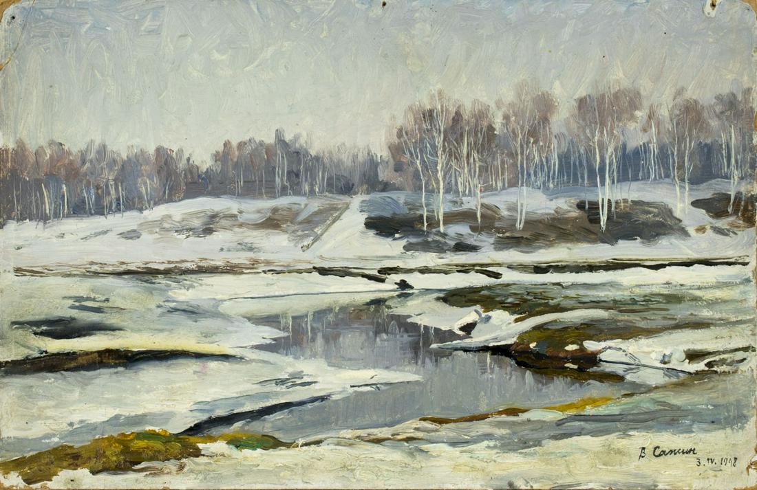 V Sagin (Russia, mid 20C) oil painting (1 of 10)