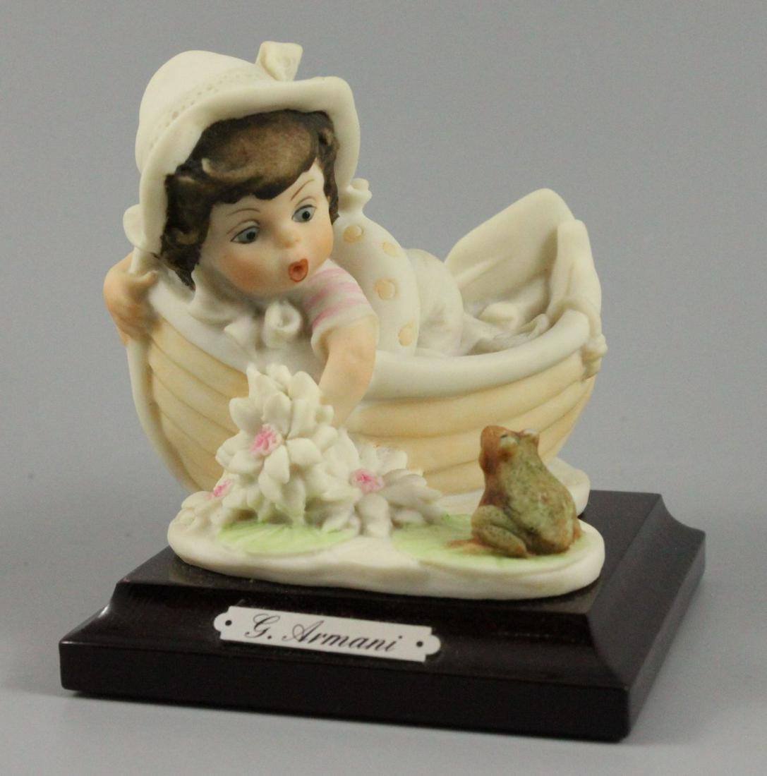 Giuseppe Armani Figurine 362P "Little Fisher Boy": MANUFACTURE: Florence - Giuseppe Armani (Italy) NAME: Little Fisher Boy SERIES: Little Treasures NUMBER: 362P ISSUED: 1987 CONDITION: Excellent. No chips, no cracks. NO BOX. HEIGHT: 4 inch / 10 cm WID