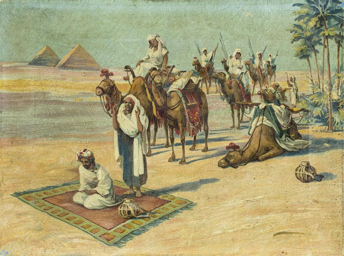 Antique early 20C oil painting (1 of 11)