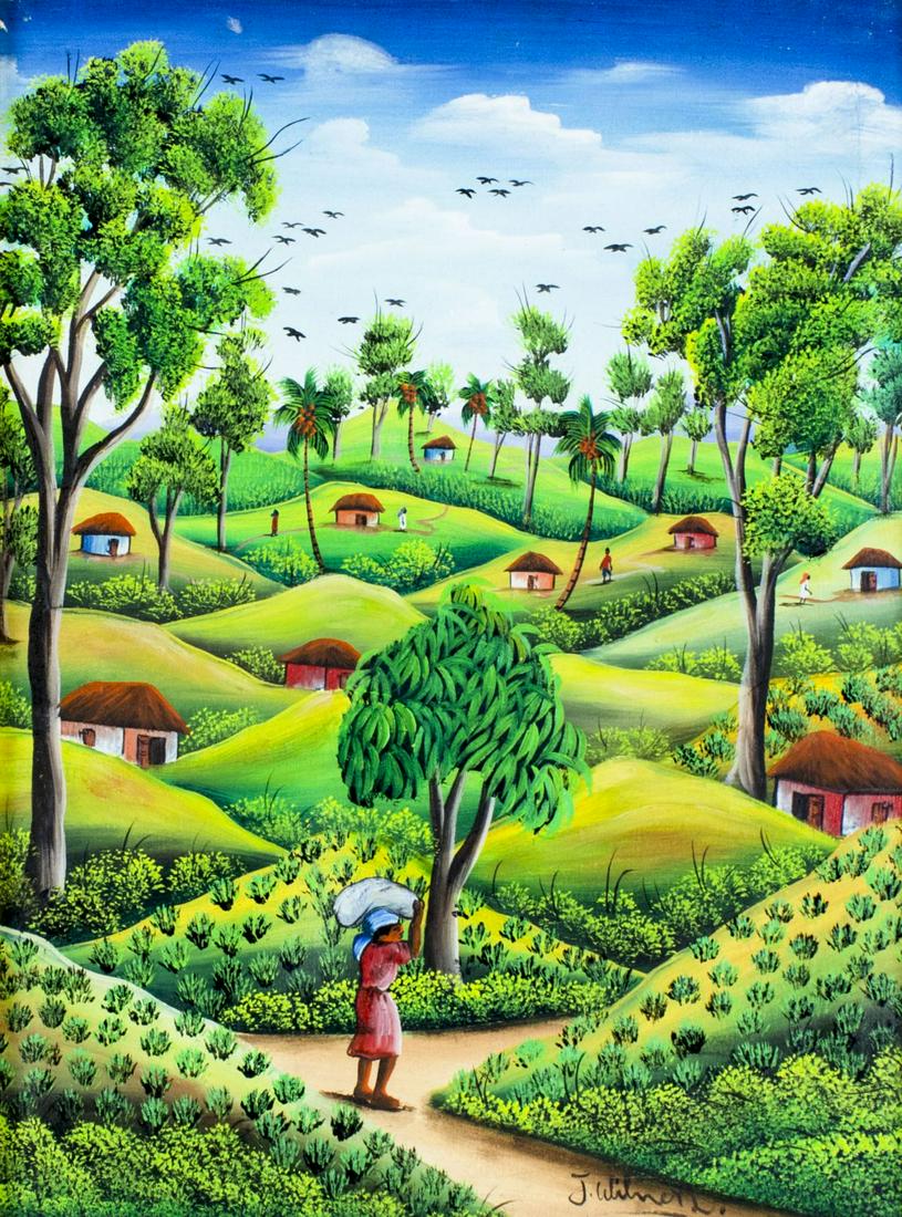 J Wilner (Haiti,20C) oil painting (1 of 11)