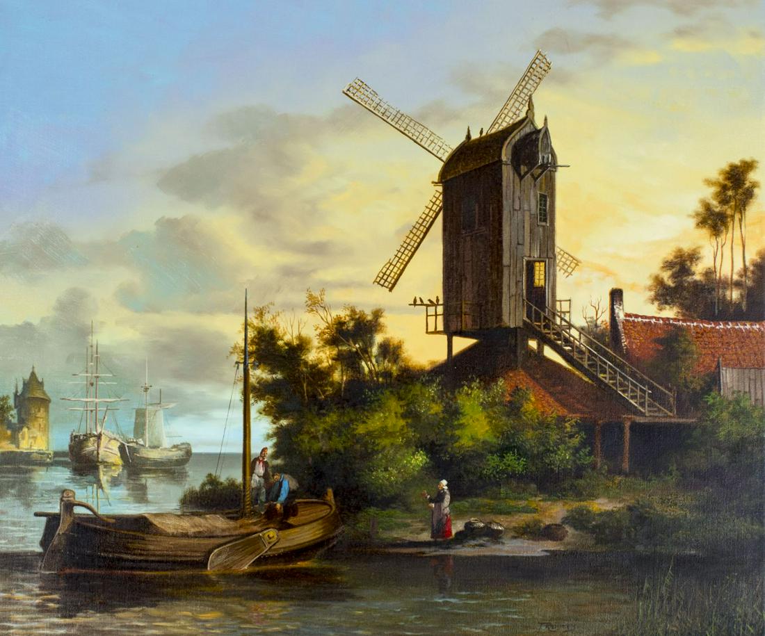 Theo Reijmers (Dutch,20C) oil painting antique (1 of 12)