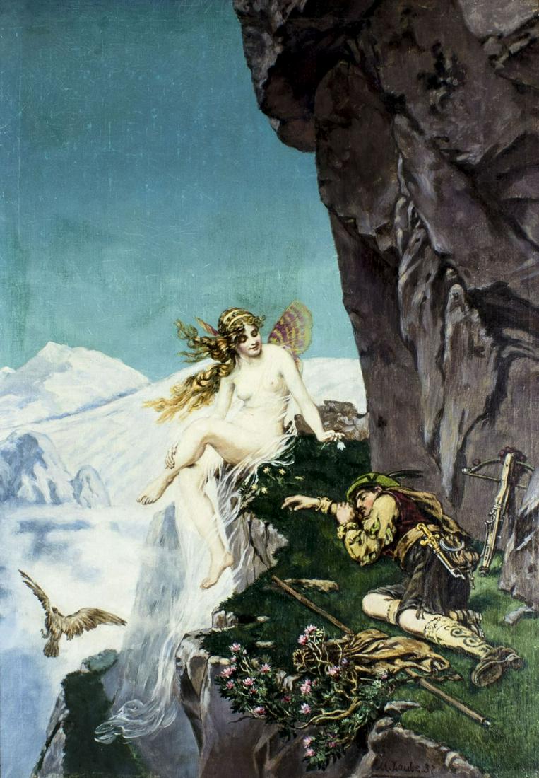 Max laube (German,19/20C) oil painting antique (1 of 12)