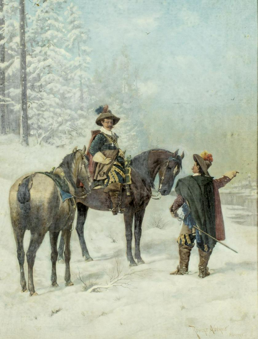 Robert Assmus (german,1837-1904) oil painting antique (1 of 10)