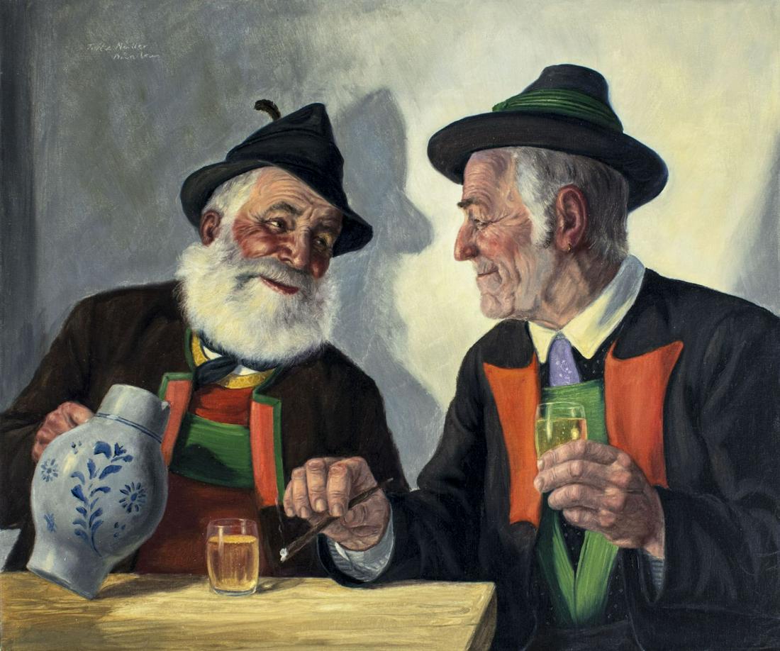 Fritz Muller (German,1913-1972) oil painting (1 of 12)