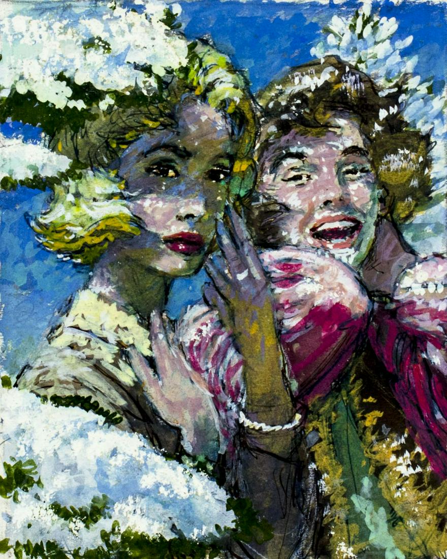 Edwin Georgi (NY,1896-1964) gouache painting (1 of 12)