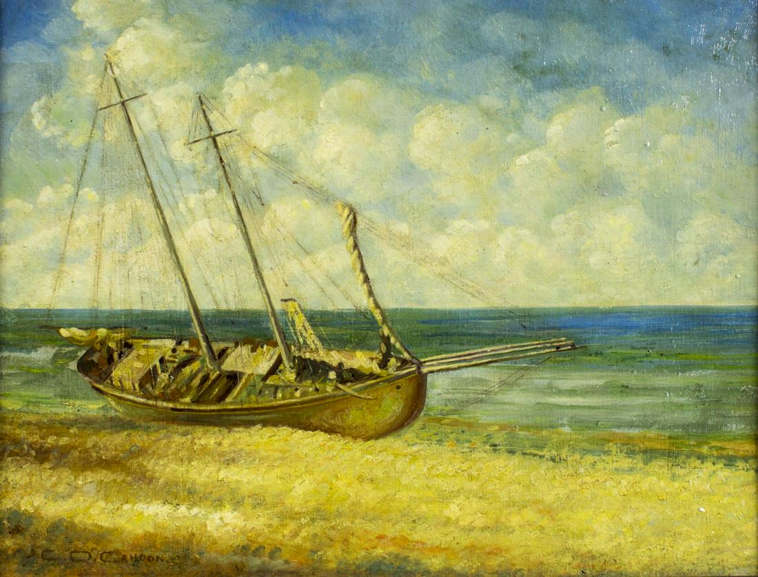 ATTR TO Charles Drew Cahoon (MA,1861-1951) oil painting (1 of 10)