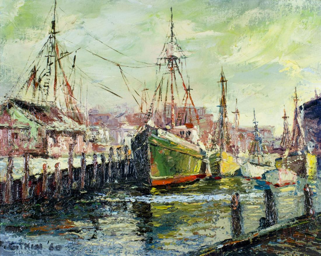 Florence Gitkin (MA,20C) oil painting (1 of 10)