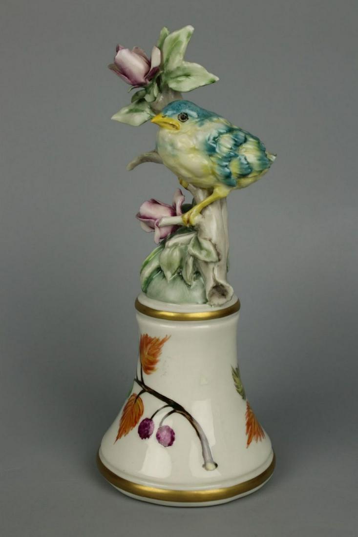 Capodimonte Guido Cacciapuoti Figurine "Bird with: MANUFACTURE: Guido Cacciapuoti (Italy) NAME: Bird with Flowers NUMBER: - ISSUED: 1930-1953 CONDITION: Excellent. Minor damages of flowers. NO BOX. HEIGHT: 9 inch / 22 cm WIDTH: 11 inch / - cm DEEP: 3