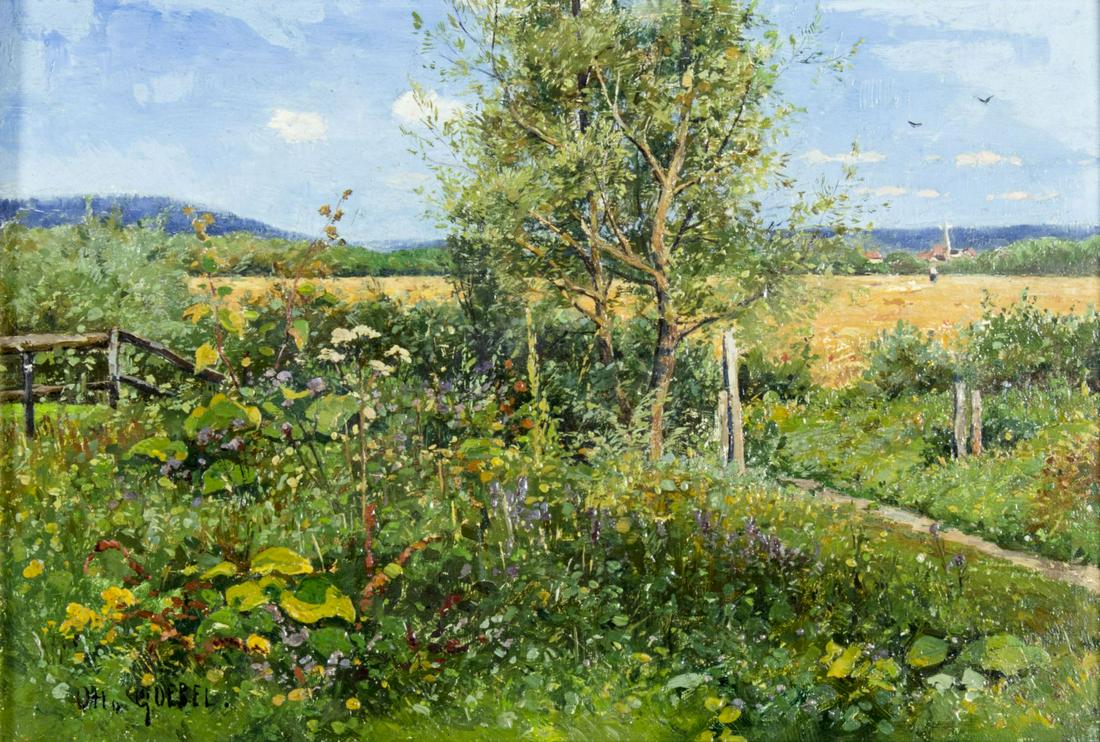 Otto Goebel (German,1865-1903) oil painting antique (1 of 12)