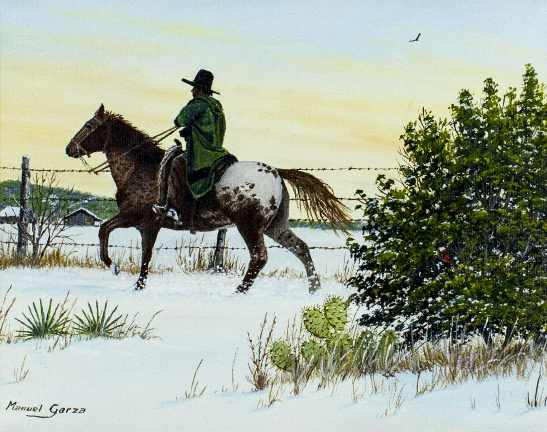 Manuel Garza (TX,b 1940) oil painting (1 of 12)