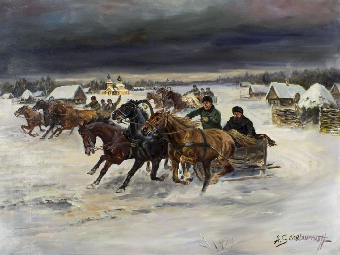 Afanasij Scheloumoff (Russia,Germany,1892-1983) oil (1 of 12)