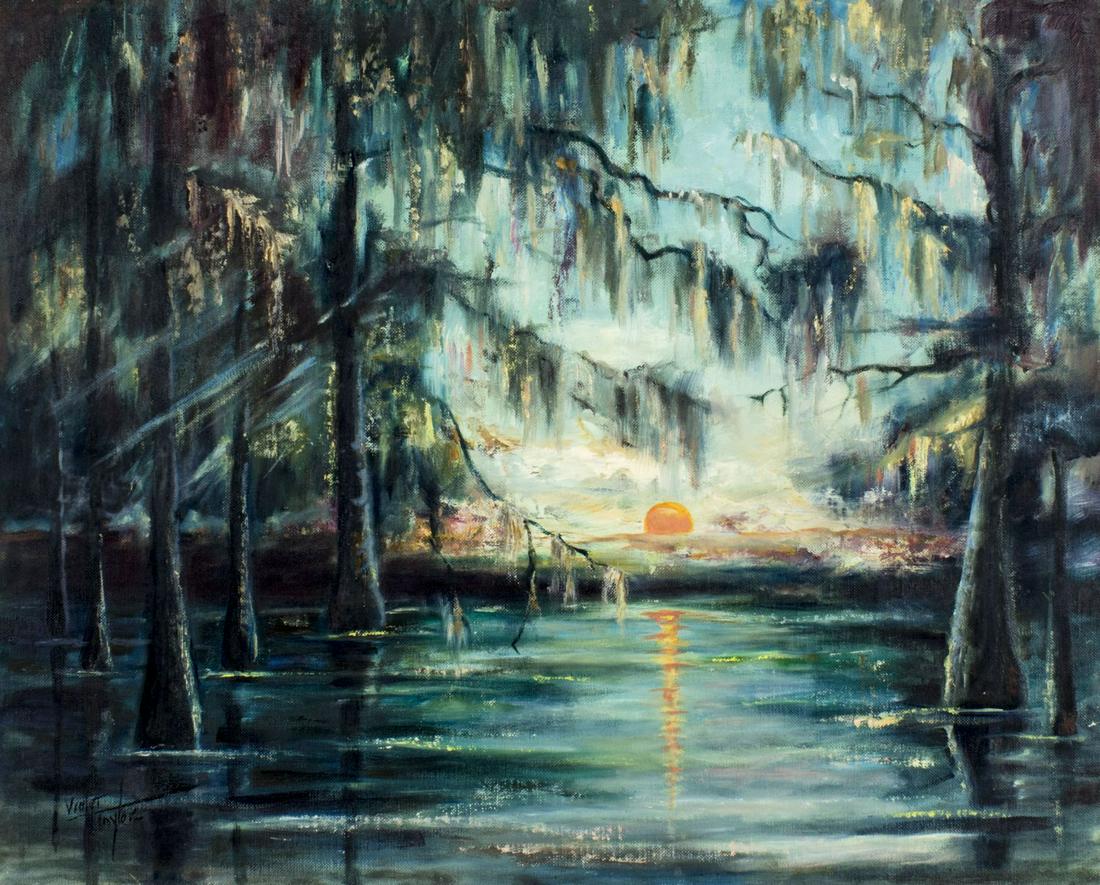 Violet Taylor (TX,CA,mid 20C) oil painting antique (1 of 11)