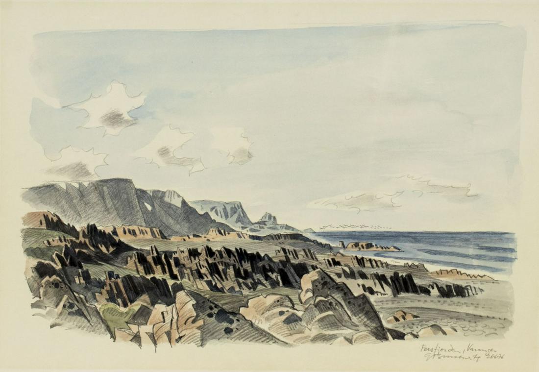 Gunnar Brusewitz (Sweden,1924-2004) watercolor painting (1 of 10)