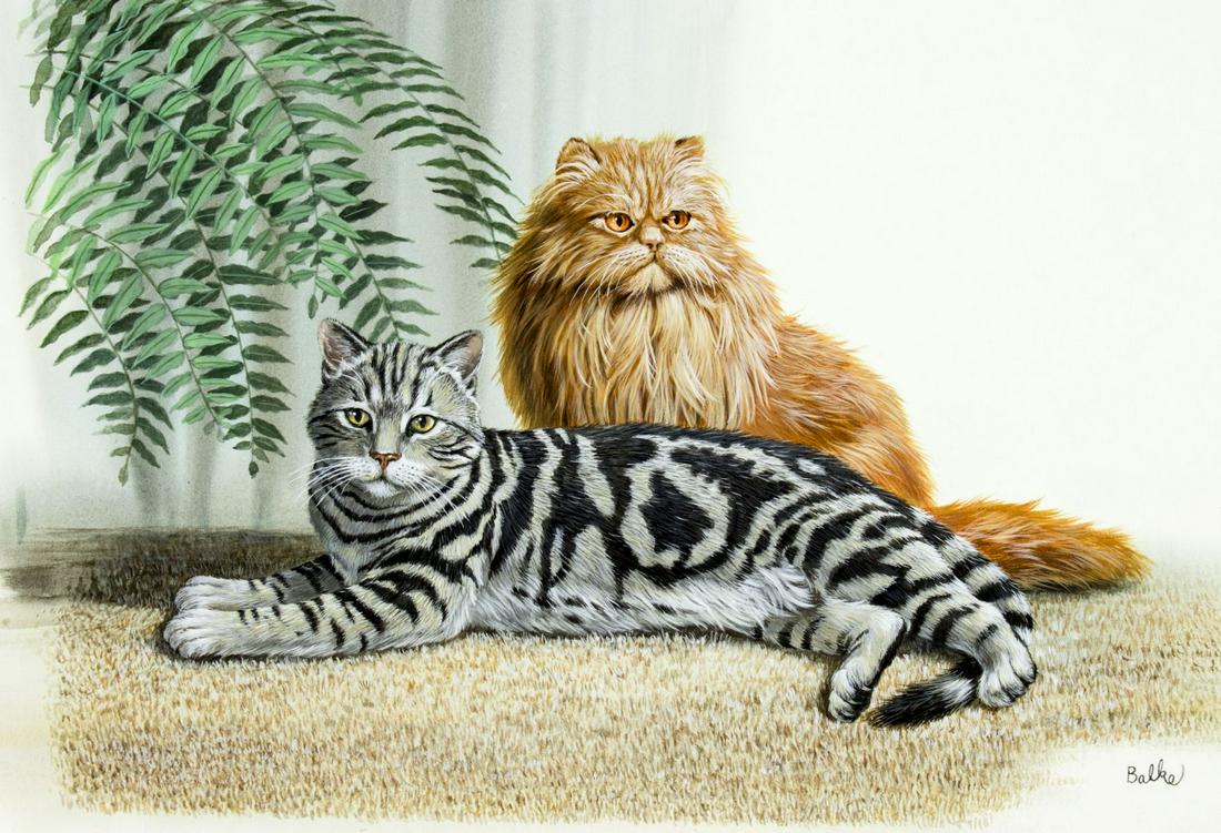 Don Balke (NC,born 1933) gouache painting (1 of 12)