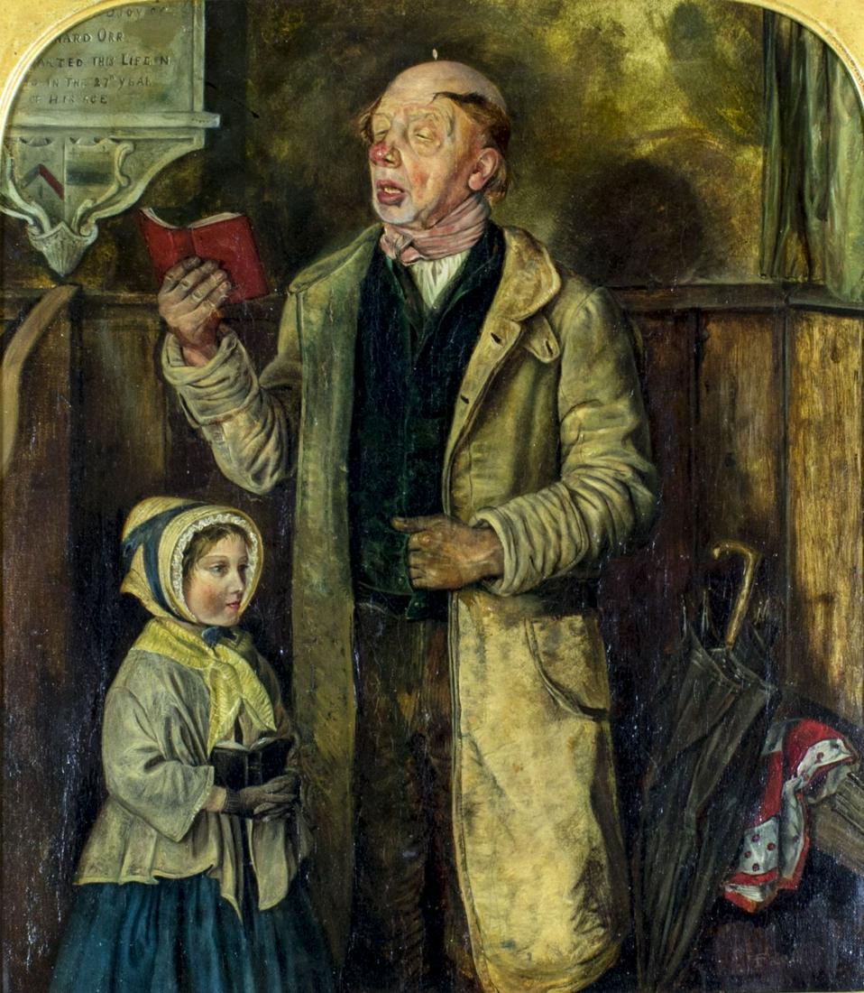 Thomas Faed (UK,1826-1900) oil painting antique (1 of 18)