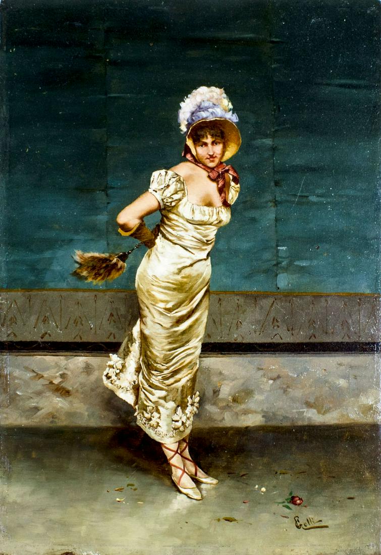 Eduardo Gelli (Italy,1852-1933) oil painting antique (1 of 12)