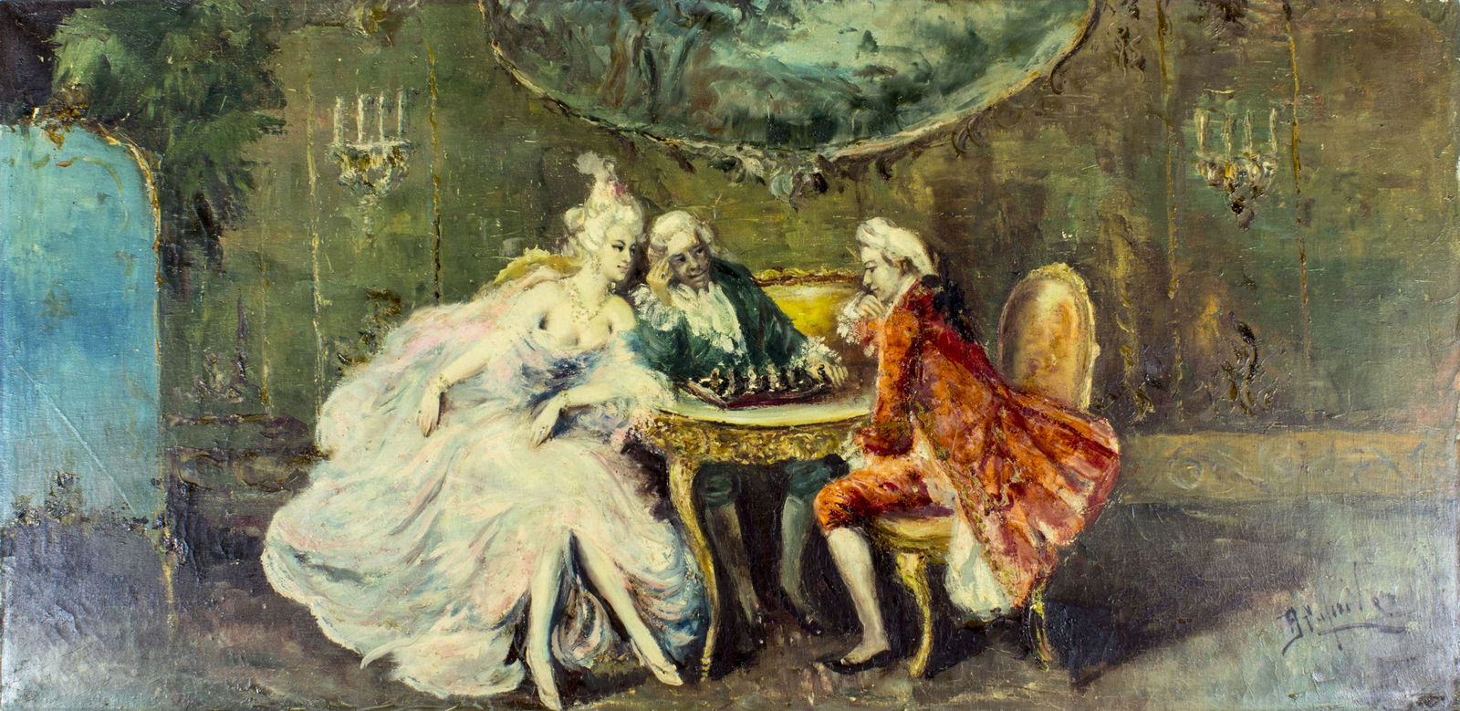 Mid 20C European oil painting signed (1 of 12)