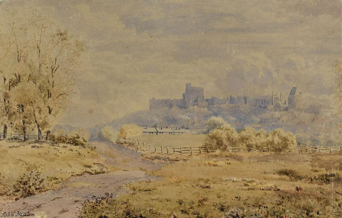 John Heaton (UK,fl.1884-1890) watercolor painting (1 of 12)