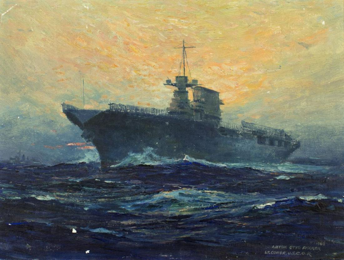 Anton Otto Fischer (NY,German,1882-1962) oil painting (1 of 10)