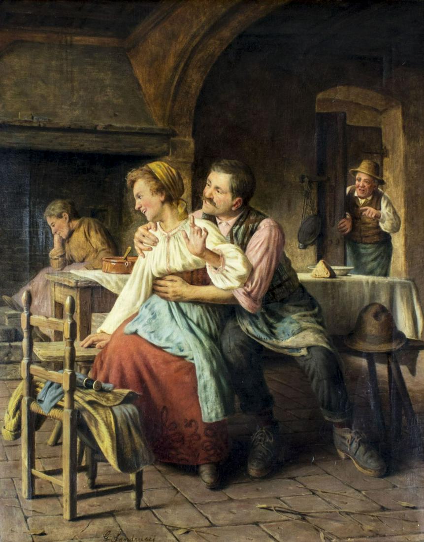 Giovanni Sandrucci (Italy,1828-1897) oil painting (1 of 18)