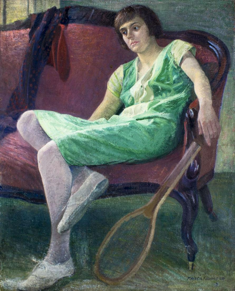 Francis Flanagan (MA,1871-1928) oil painting antique (1 of 12)