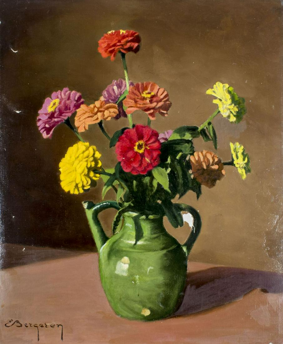 Eugene Bergeron (French,?-1996) oil painting (1 of 12)