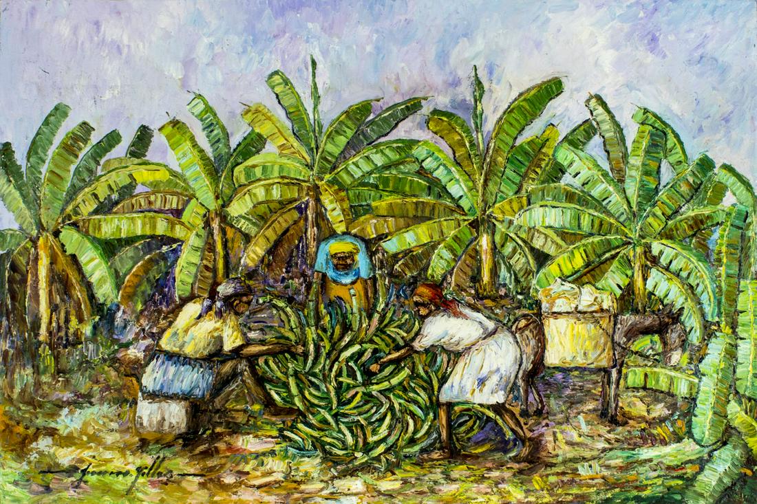 Jean Madsen Gilles (Haiti,20C) oil painting (1 of 12)