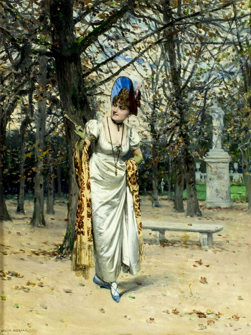 Adrien Moreau (French,1843-1906) oil painting antique (1 of 14)