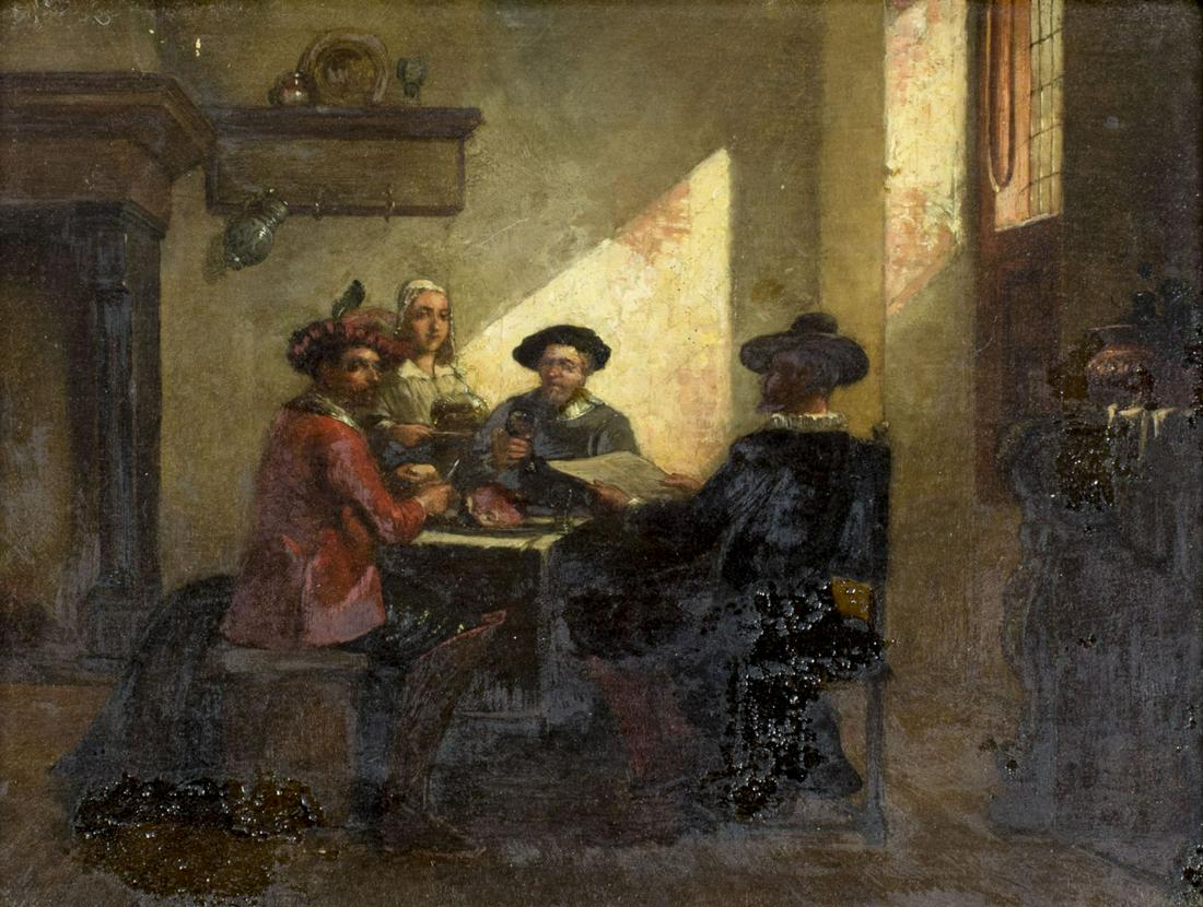 Hendricus Scheeres (Dutch,1829-1864) oil painting (1 of 12)