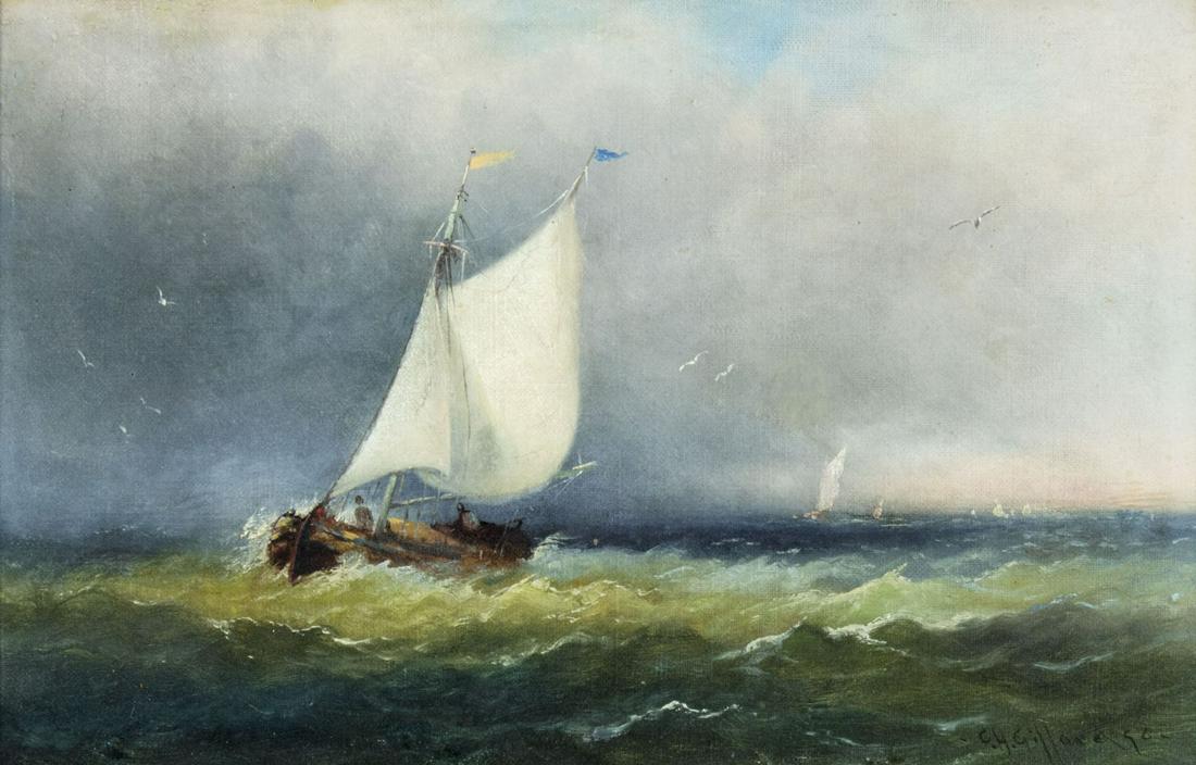 Charles Henry Gifford (MA,1839-1904) oil painting (1 of 12)