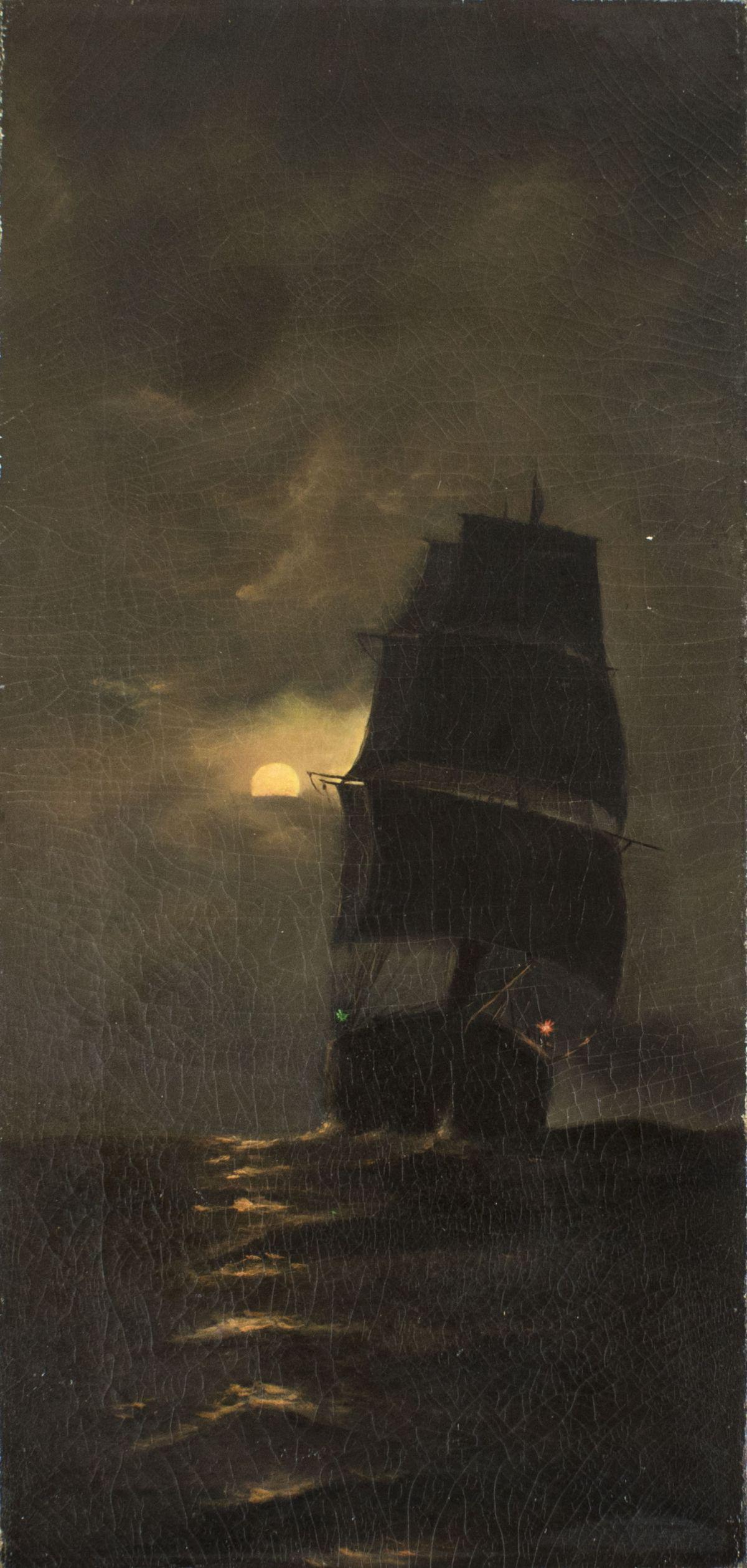 Antique 19C American oil painting (1 of 12)