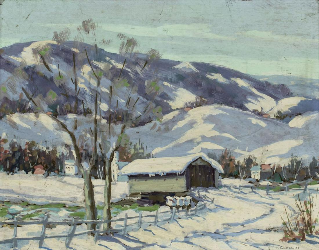 Entwistle (US,mid 20C) oil painting (1 of 12)