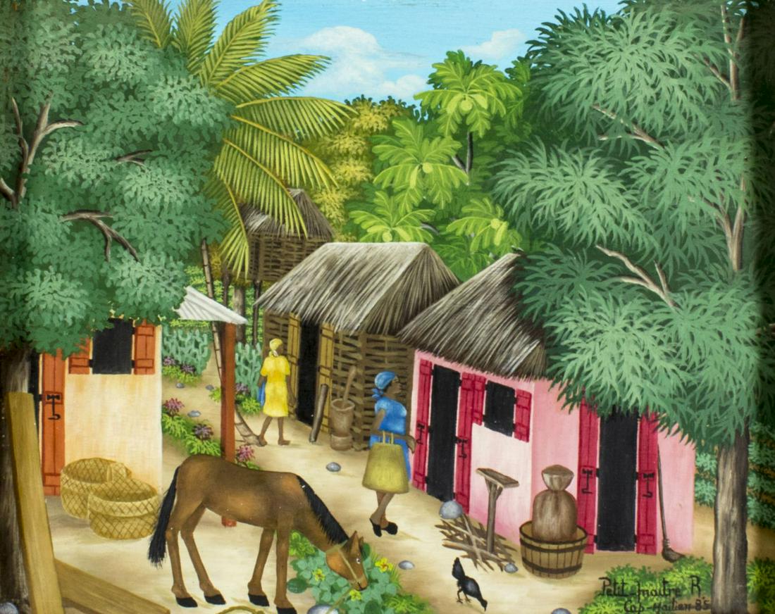 Petit Maitre R (Haiti,20C) oil painting antique (1 of 12)