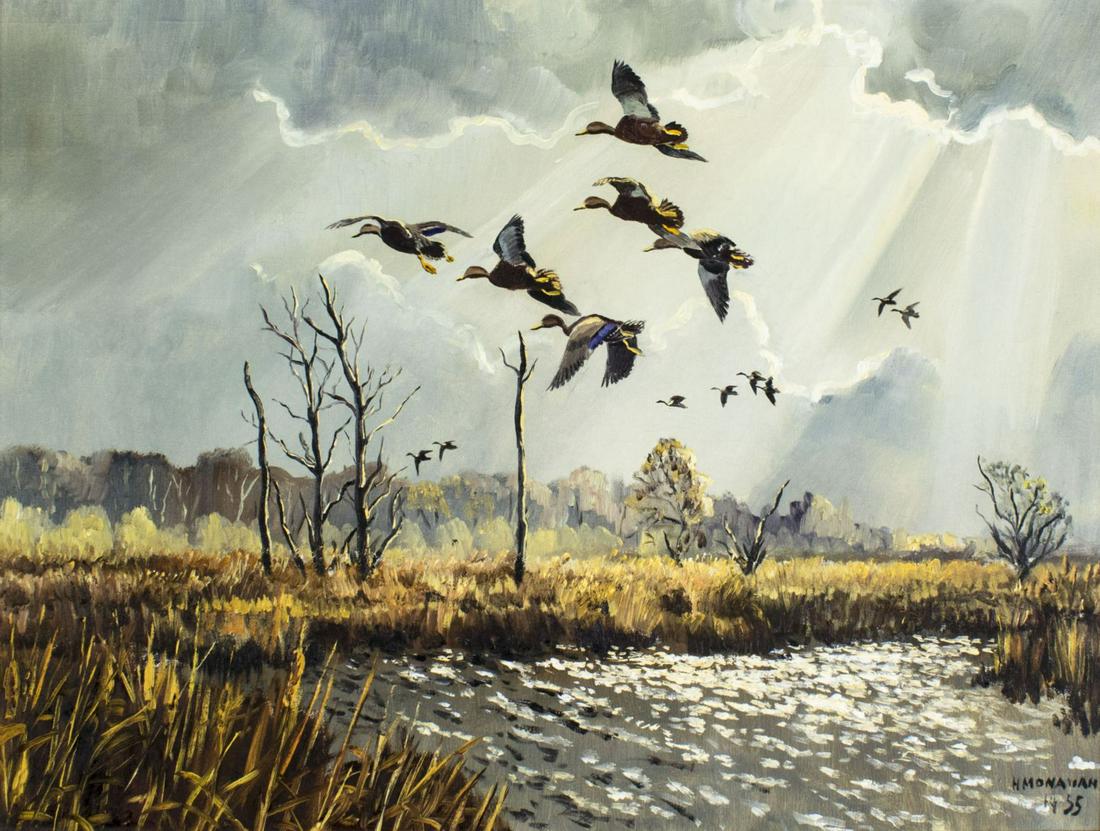 Hugh Monahan (Irish,UK,Canada,1914-1970) oil painting (1 of 12)