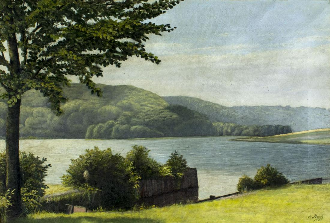 Paul Bach (German,1866-1919) oil painting antique (1 of 12)